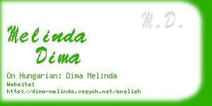 melinda dima business card